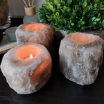 Grey Salt Tealight Holder 2 Pack Deal